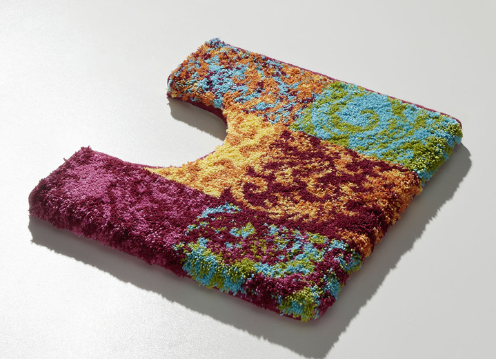 Badgarnituren - Badgarnitur von Grund mit weichem Flor, in Größe 100 (Vorleger halbrund, 50x 80 cm) bis 112 (WC-Deckelbezug, 47x 50 cm), in Farbe MULTICOLOR Ansicht 5