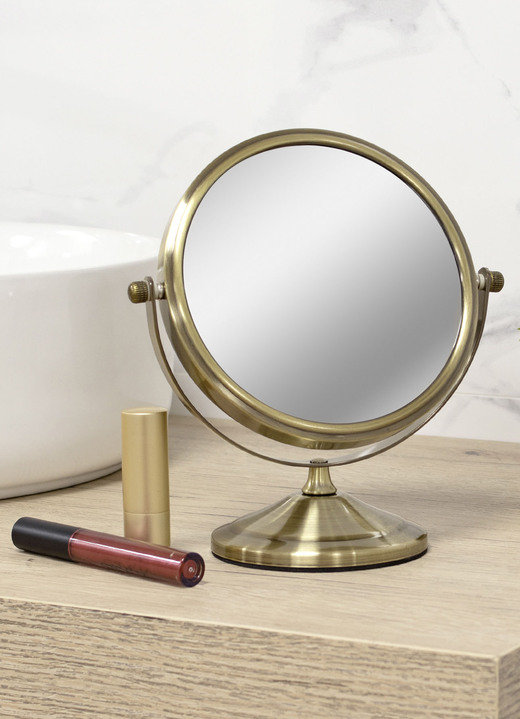 Körperpflege & Kosmetik - Kosmetik-Spiegel mit stabilem Metallgehäuse, in Farbe WEISS Ansicht 8