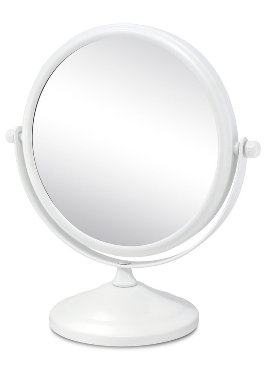Körperpflege & Kosmetik - Kosmetik-Spiegel mit stabilem Metallgehäuse, in Farbe WEISS Ansicht 2