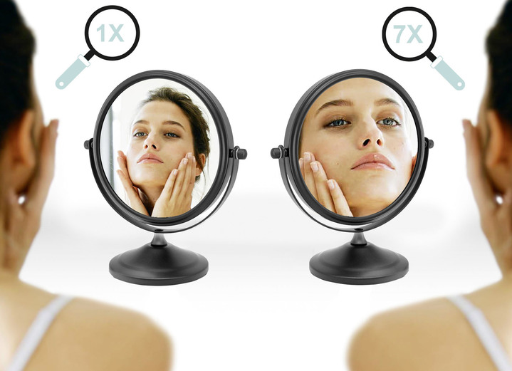 Körperpflege & Kosmetik - Kosmetik-Spiegel mit stabilem Metallgehäuse, in Farbe WEISS Ansicht 16