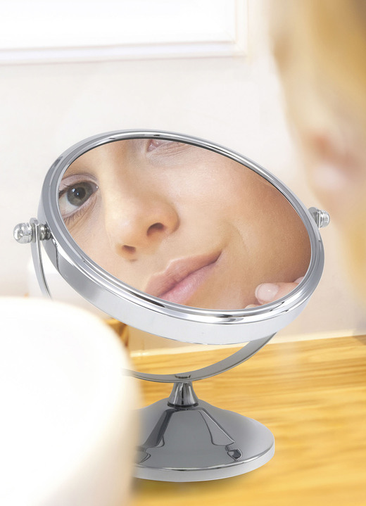 Körperpflege & Kosmetik - Kosmetik-Spiegel mit stabilem Metallgehäuse, in Farbe WEISS Ansicht 19