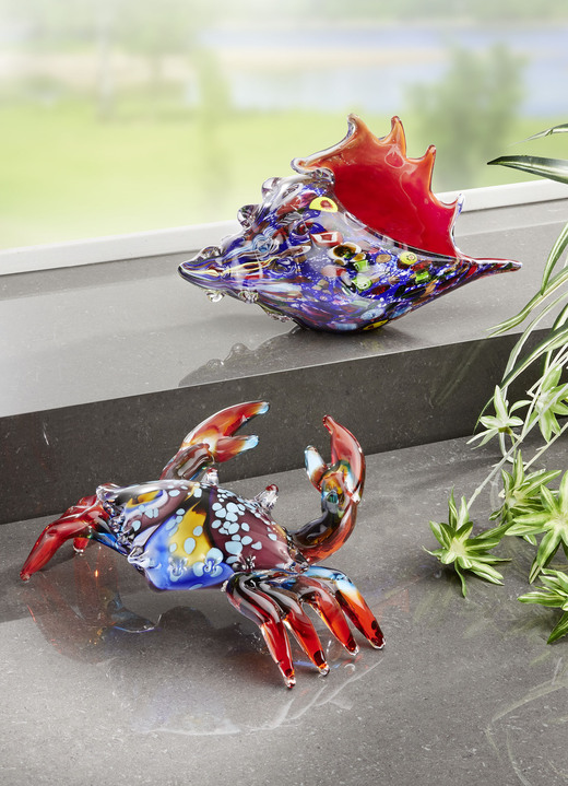 Figuren - Farbenfrohe Glasfiguren, in Farbe BLAU-ROT, in Ausführung Muschel Ansicht 2
