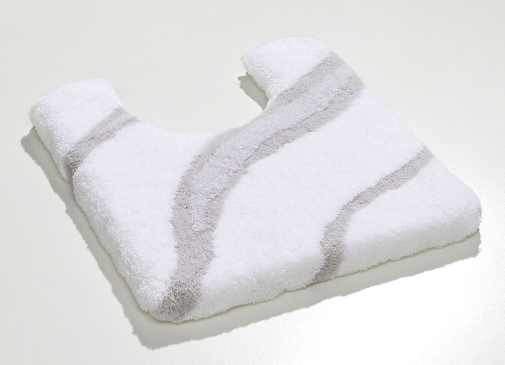 Badgarnituren - Moderne Badgarnitur von Kleine Wolke, in Größe 100 (Vorleger halbrund, 50/ 80 cm bis 112 (WC-Deckelbezug mit Kordel, 47/ 50 cm)), in Farbe BLAU Ansicht 21