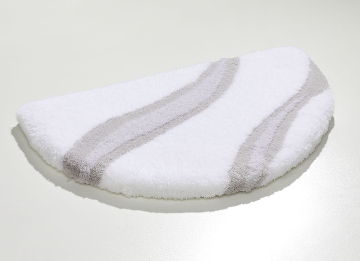 Badgarnituren - Moderne Badgarnitur von Kleine Wolke, in Größe 100 (Vorleger halbrund, 50/ 80 cm bis 112 (WC-Deckelbezug mit Kordel, 47/ 50 cm)), in Farbe BRAUN Ansicht 19