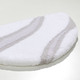 Badgarnituren - Moderne Badgarnitur von Kleine Wolke, in Größe 100 (Vorleger halbrund, 50/ 80 cm bis 112 (WC-Deckelbezug mit Kordel, 47/ 50 cm)), in Farbe BRAUN – Farbe WEISS-SILBER – Ansicht 3