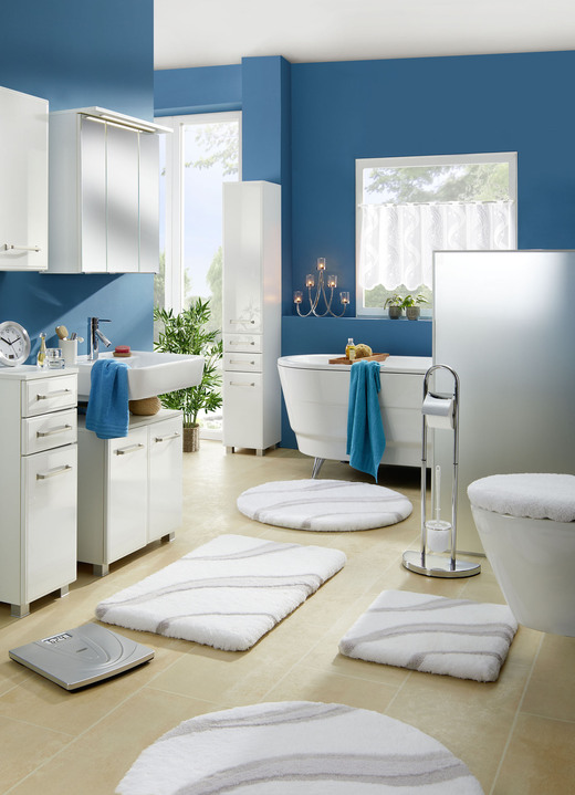 Badgarnituren - Moderne Badgarnitur von Kleine Wolke, in Größe 100 (Vorleger halbrund, 50/ 80 cm bis 112 (WC-Deckelbezug mit Kordel, 47/ 50 cm)), in Farbe BRAUN Ansicht 17