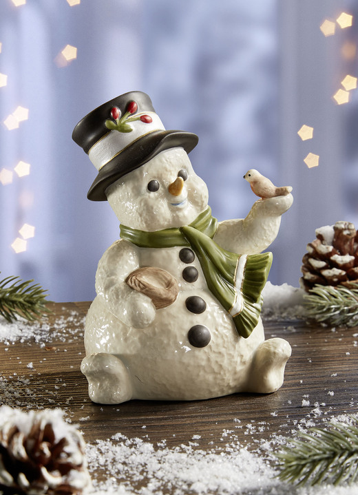 Goebel-Figuren - Schneemann mit Vögelchen, in Farbe BUNT