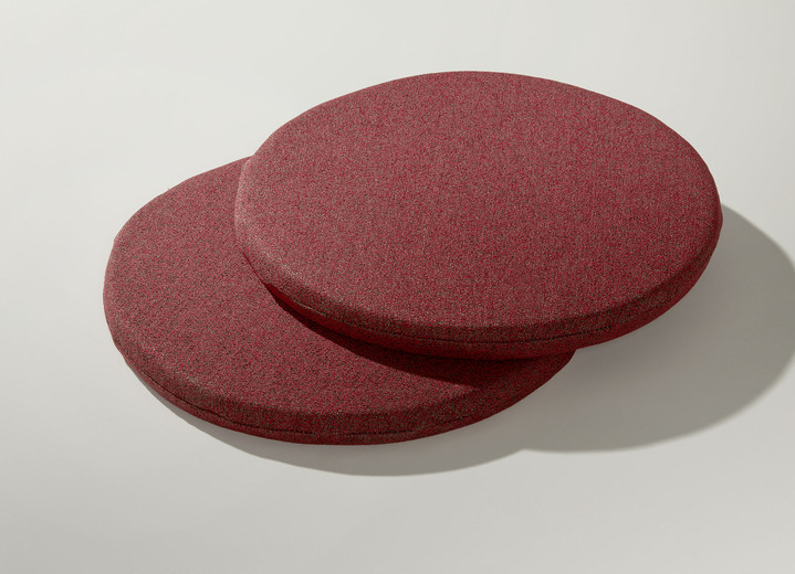 Kissen, Polster und Auflagen - Runde Sitzkissen, 2er-Set, in Farbe GELB Ansicht 2