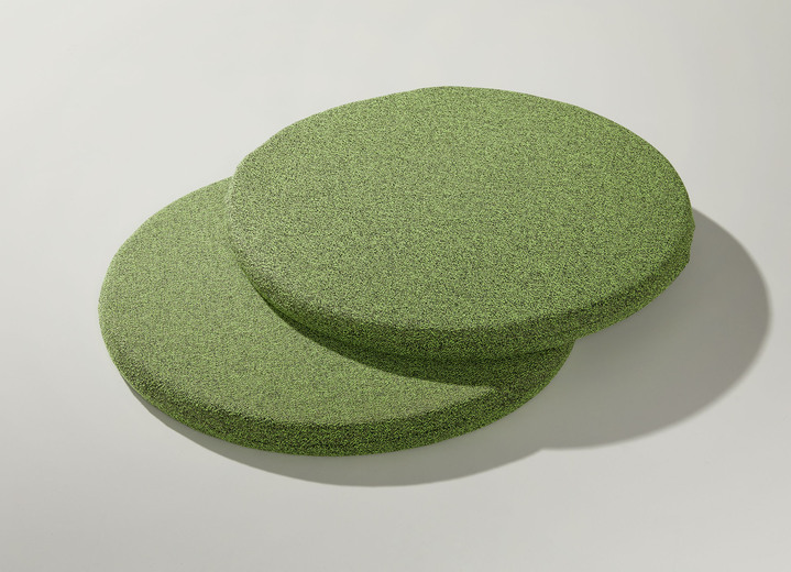 Kissen, Polster und Auflagen - Runde Sitzkissen, 2er-Set, in Farbe GELB Ansicht 3