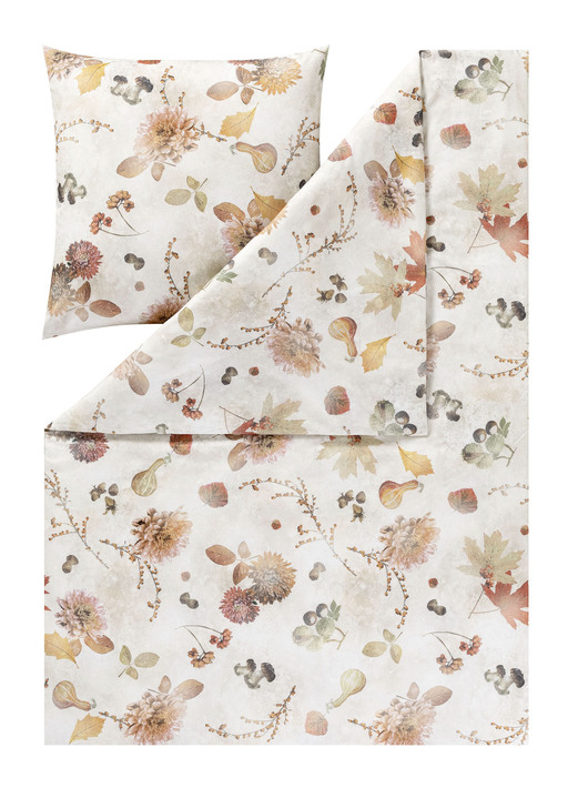 Heimtextilien - Bettwäsche-Garnitur, in Größe 112 (80x80 cm + 135x200 cm) bis 115 (80x80 cm + 155x220 cm), in Farbe BEIGE Ansicht 2