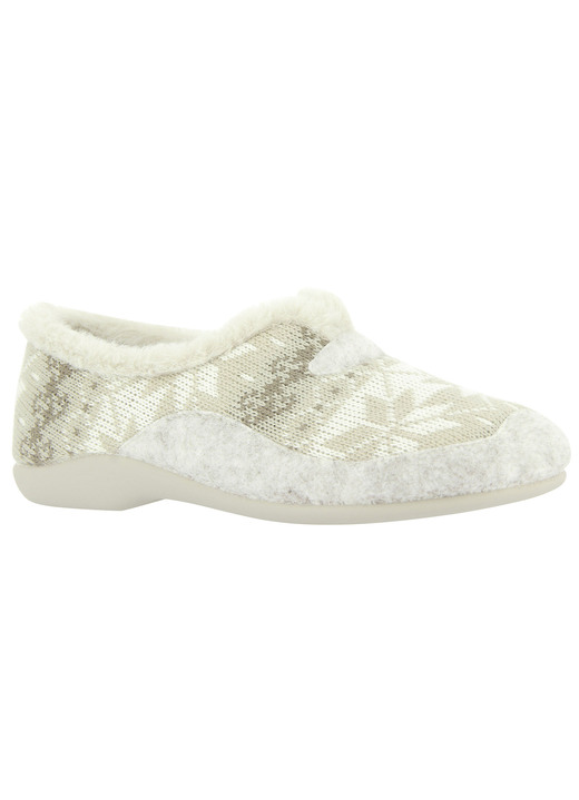 Mode - Kuschelige Hausschuhe mit herausnehmbarem Fußbett, in Größe 036 bis 042, in Farbe BORDEAUX Ansicht 2