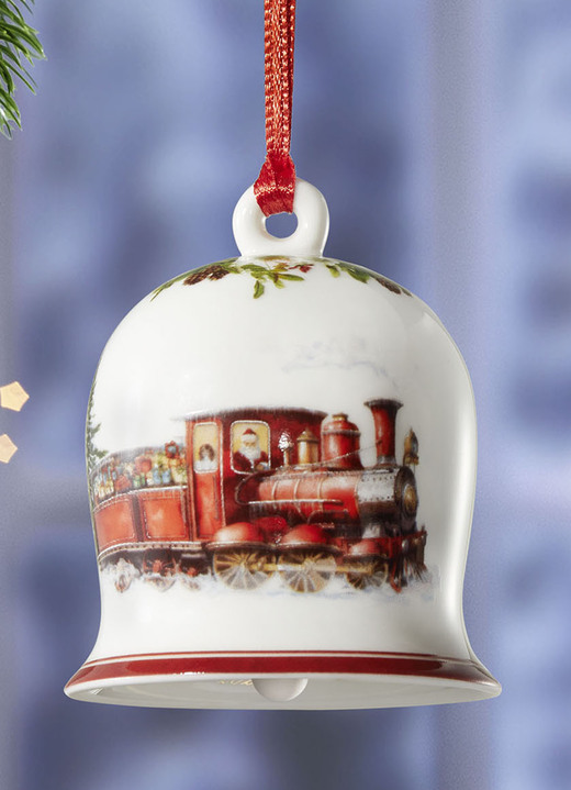 Villeroy & Boch - Jahresbaumschmuck 2025, in Farbe WEISS-ROT, in Ausführung Jahresglocke 2025 Ansicht 1