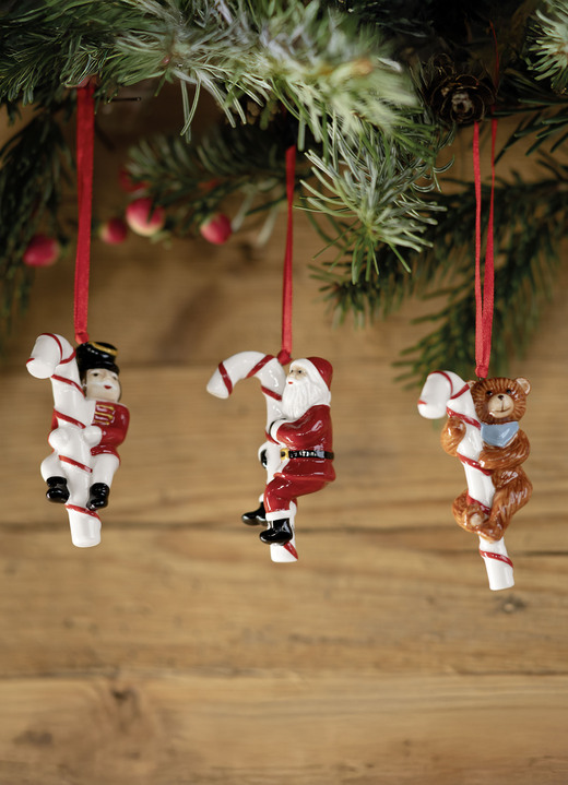 Christbaumschmuck - Villeroy & Boch Aufhänger aus Porzellan im 3er-Set, in Farbe BUNT