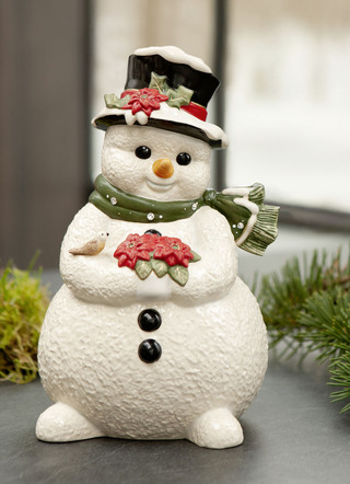 Schneemann aus Feinsteingut