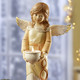 Goebel-Figuren - Teelichthalter Engel aus Feinsteingut – Farbe CHAMPAGNER Goebel-Figuren - Teelichthalter Engel aus Feinsteingut, in Farbe BORDEAUX