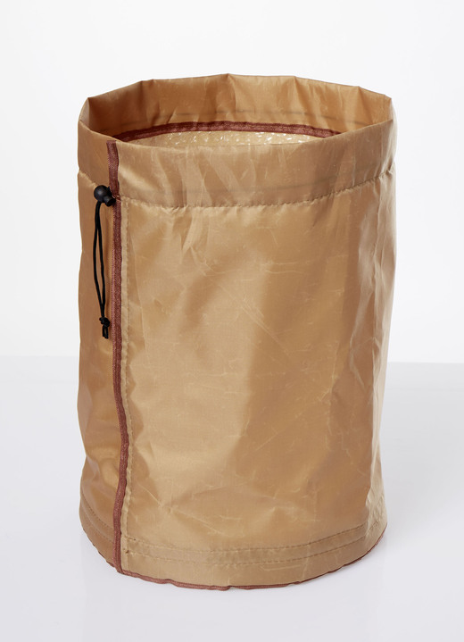Weihnachten - Topfschutz mit Reißverschluss und Zugband, in Farbe BRAUN, in Ausführung Grösse S Ansicht 4