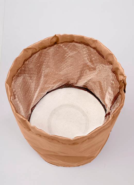 Weihnachten - Topfschutz mit Reißverschluss und Zugband, in Farbe BRAUN, in Ausführung Grösse S Ansicht 2