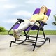 Gartenmöbel - Schaukelstuhl 2in1 – Farbe LILA – Ansicht 2 Gartenmöbel - Schaukelstuhl 2in1, in Farbe GRÜN – Farbe LILA – Ansicht 2