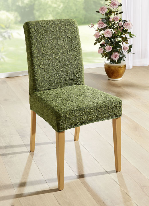 Sessel- & Sofaüberwürfe - Elastischer Stuhlbezug von Webana, in Größe 106 (Stuhlbezug) bis 112 (Stuhlbezug, preisgünstiges 2er-Set), in Farbe GRAU Ansicht 5