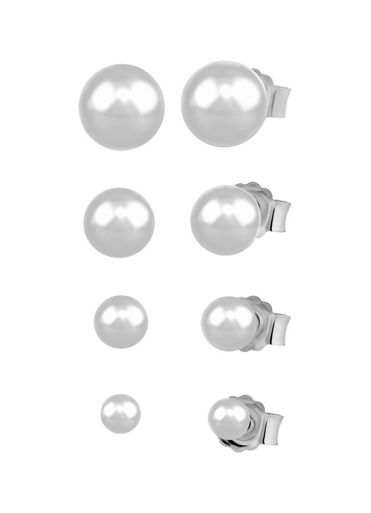 Schmuck & Uhren - Zeitloses Ohrstecker-Set in Silber, 4 Paar, in Farbe  Ansicht 2