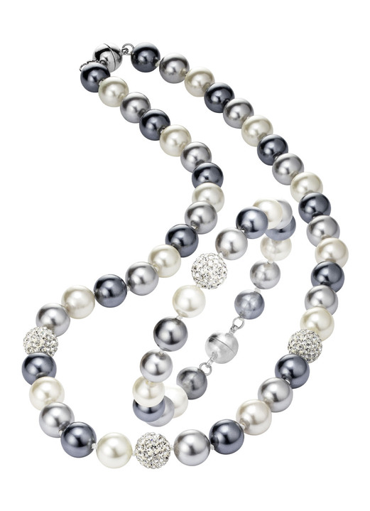 Damen-Modeschmuck - Wunderschön schimmerndes, 2-teiliges Schmuck-Set, in Farbe WEISS Ansicht 7