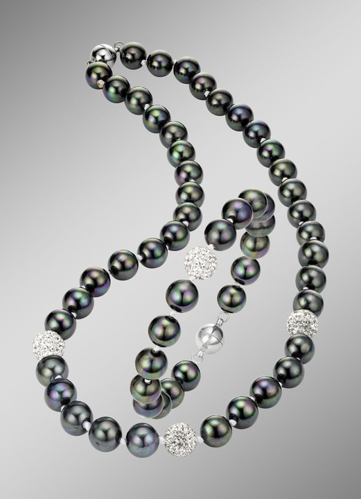 Damen-Modeschmuck - Wunderschön schimmerndes, 2-teiliges Schmuck-Set, in Farbe WEISS Ansicht 11