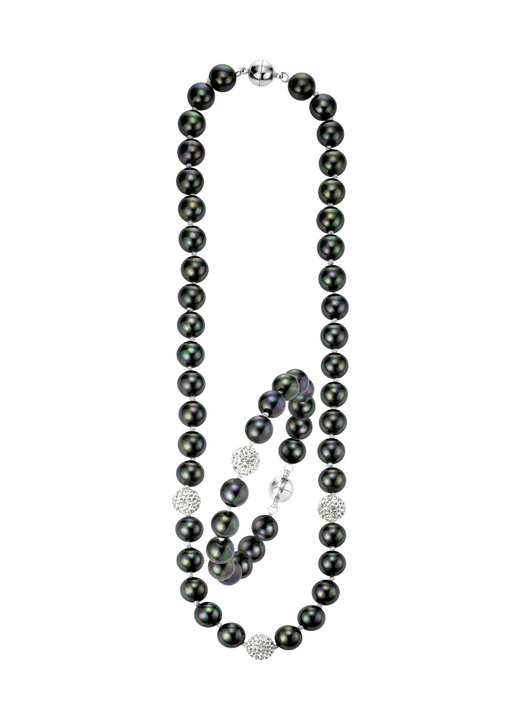 Damen-Modeschmuck - Wunderschön schimmerndes, 2-teiliges Schmuck-Set, in Farbe WEISS Ansicht 10