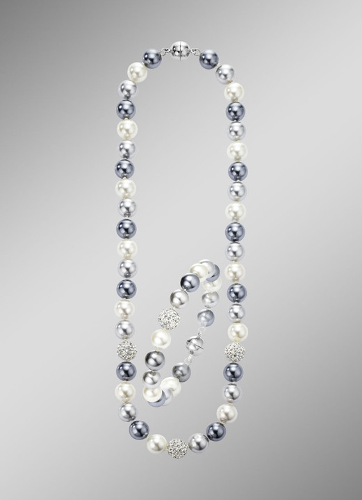Damen-Modeschmuck - Wunderschön schimmerndes, 2-teiliges Schmuck-Set, in Farbe WEISS Ansicht 6