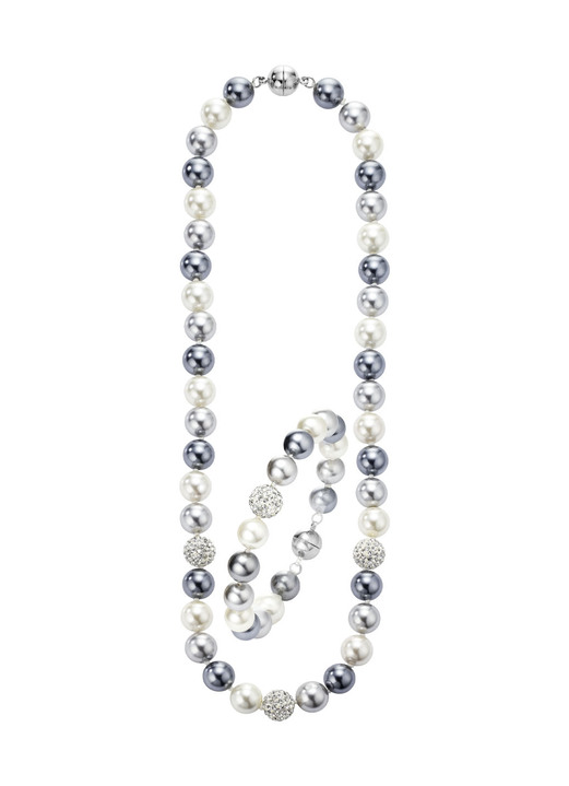 Damen-Modeschmuck - Wunderschön schimmerndes, 2-teiliges Schmuck-Set, in Farbe WEISS Ansicht 8
