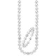 Damen-Modeschmuck - Wunderschön schimmerndes, 2-teiliges Schmuck-Set, in Farbe WEISS – Farbe WEISS – Ansicht 4