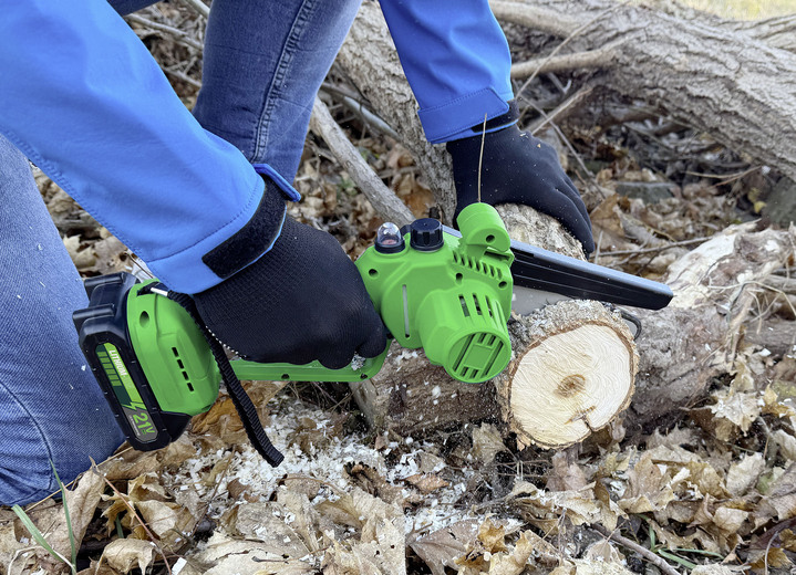 Gartenpflege - Akku-Mini-Kettensäge Hammersmith Pocket Saw Pro, in Farbe SCHWARZ-GRÜN Ansicht 3