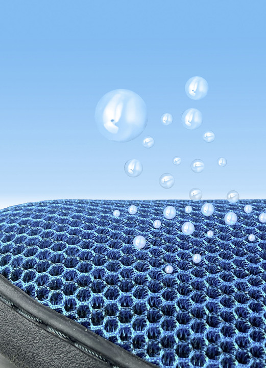 Hausschuhe - Atmungsaktiver Komfort-Gel Slipper, in Größe 001 bis 004, in Farbe BLAU Ansicht 4