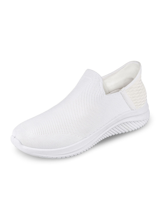 Komfortschuhe - Komfort-Sliding Sneaker mit Stretch-Fit Passform, in Größe 037 bis 044, in Farbe WEISS Ansicht 1