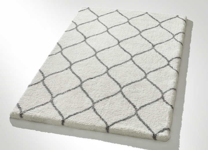 Modern - Gemütlich weiche Hochflor-Brücken und -Teppiche, in Größe 111 (Brücke, 60x110 cm) bis 282 (Teppich, 200x290 cm), in Farbe CREME Ansicht 1