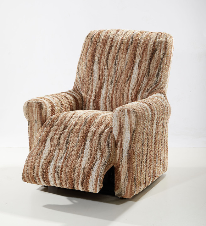 Wohnaccessoires - Stretchbezüge aus bi-elastischem Mikrofaser-Stretch, in Größe 101 (Sesselbezug) bis 106 (Stuhlbezug), in Farbe BEIGE Ansicht 6