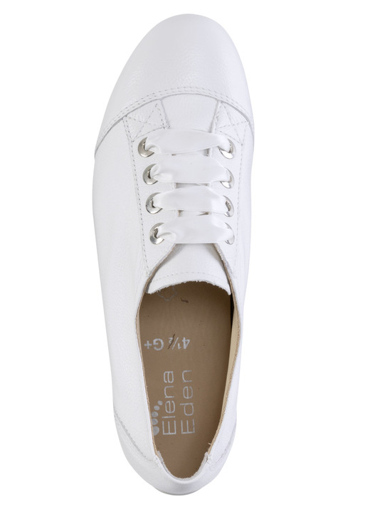 Komfortschuhe - ELENA EDEN Schnürschuh aus bestem Kalbleder, in Größe 3 1/2 bis 8, in Farbe WEISS Ansicht 2