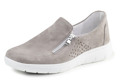 ELENA EDEN Slipper aus hochwertigem Veloursleder mit Zier-Perforation