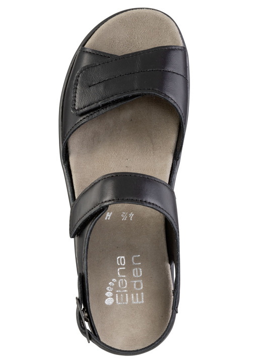 Komfortschuhe - ELENA EDEN Sandale mit verstellbarem Fersenriemchen, in Größe 3 bis 7 1/2, in Farbe SCHWARZ Ansicht 2
