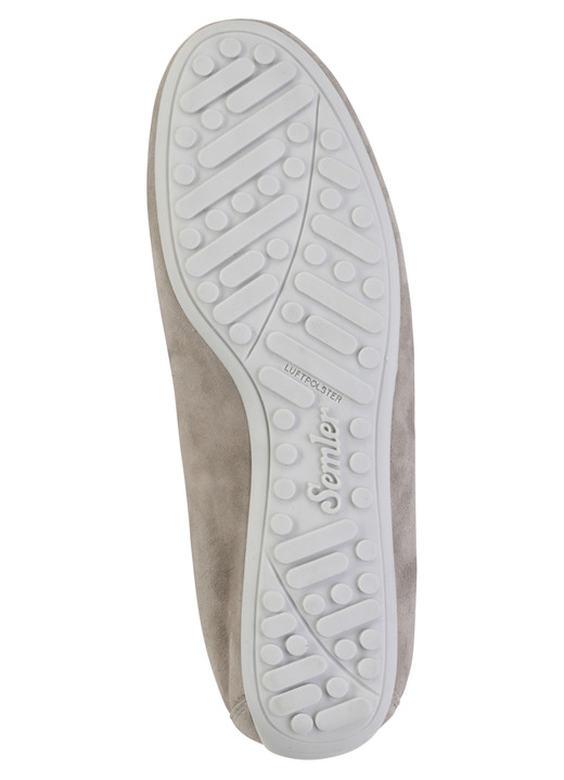 Komfortschuhe - ELENA EDEN Slipper aus weichem Veloursleder mit luftiger Perforation, in Größe 3 1/2 bis 8, in Farbe HELLGRAU Ansicht 3