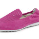 Komfortschuhe - ELENA EDEN Slipper aus weichem Veloursleder mit luftiger Perforation, in Größe 3 1/2 bis 8, in Farbe HELLGRAU – Farbe PINK – Ansicht 1