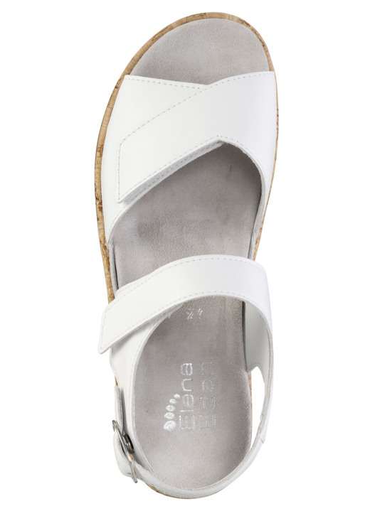 Komfortschuhe - ELENA EDEN Sandale aus Nappaleder, in Größe 3 1/2 bis 8, in Farbe WEISS Ansicht 2