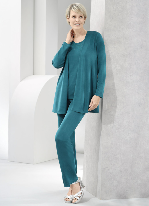 Klaus Modelle - Hose mit edlem Glanz in Extra-Kurzgrößen, in Größe 205 bis 285, in Farbe SCHWARZ Ansicht 19