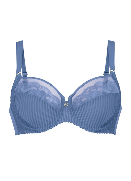 Bügel-BH - Rosa Faia Bügel-BH mit Tüllstickereispitze, in Größe 075 bis 105, in Cup C, in Farbe JEANSBLAU Ansicht 2
