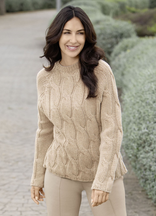Pullover - Pullover in Grobstrick, in Größe L(44/46) bis XXL(52/54), in Farbe ECRU Ansicht 5
