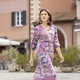 Freizeitkleider - Kleid mit tollem Dessin – Farbe ROSÉ-AUBERGINE-MARINE-BUNT – Ansicht 3 Freizeitkleider - Kleid mit tollem Dessin, in Größe 036 bis 048, in Farbe ROSÉ-AUBERGINE-MARINE-BUNT – Farbe ROSÉ-AUBERGINE-MARINE-BUNT – Ansicht 3