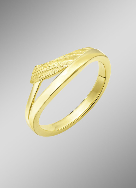 Ringe - Vergoldeter Damenring aus Silber, in Größe 160 bis 220, in Farbe  Ansicht 1