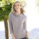 Pullover - Pullover mit Spiegelstrasszier, in Größe 036 bis 052, in Farbe ECRU-GRAU-TAUPE – Farbe ECRU-GRAU-TAUPE – Ansicht 1