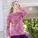 Pullover - Pullover mit Reiskornstruktur, in Größe 036 bis 050, in Farbe PINK-MULTICOLOR – Farbe PINK-MULTICOLOR – Ansicht 2
