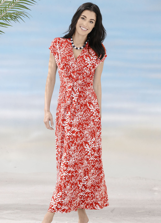 Strandmode - Laurina Kleid in raffinierter Optik, in Größe 036 bis 052, in Farbe MARINE-WEISS Ansicht 2