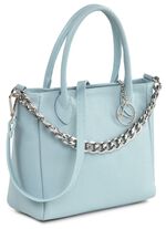 Laurina Tasche aus genarbtem Kalb-Nappaleder mit Zierkette 